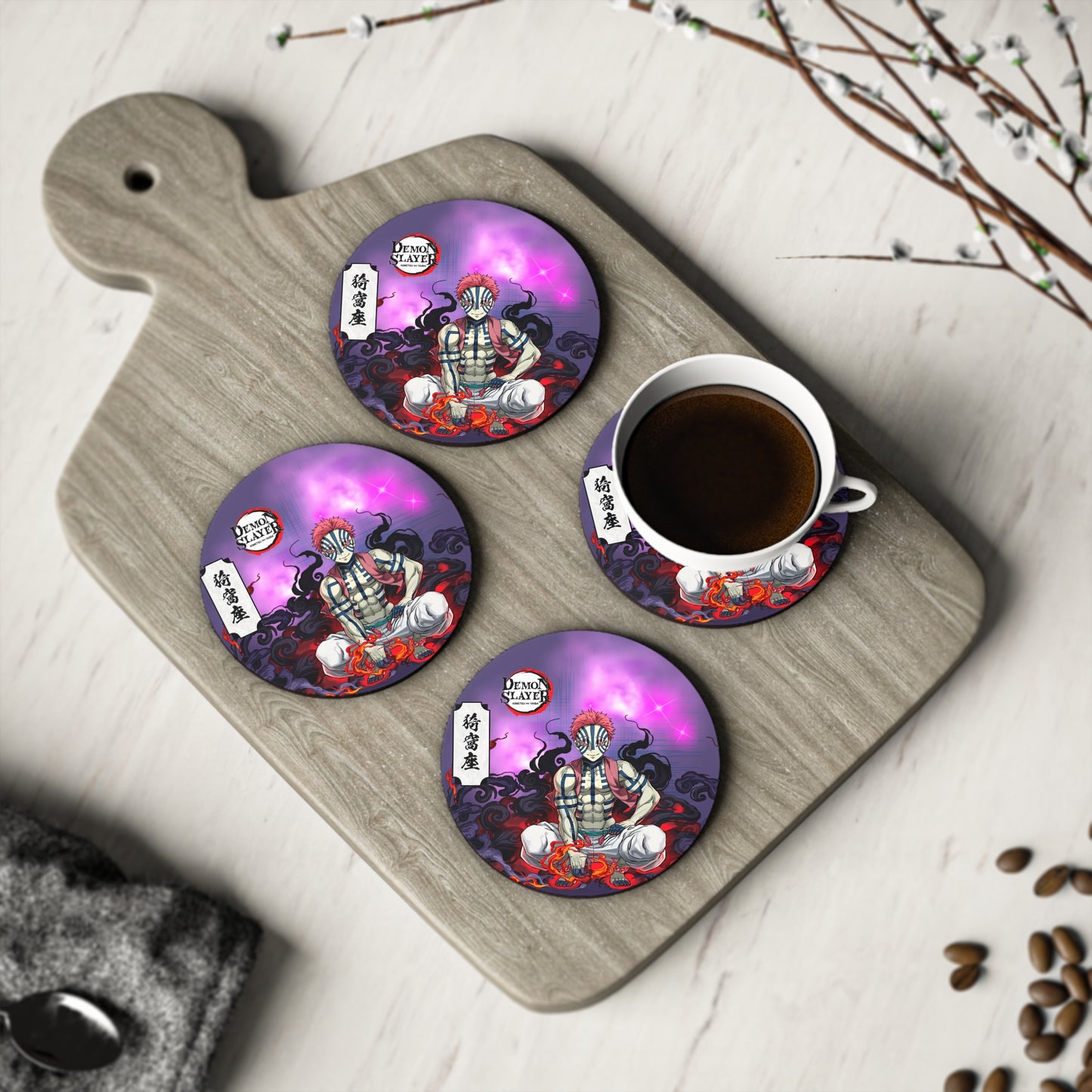 Demon Slayer - Akaza - Coasters