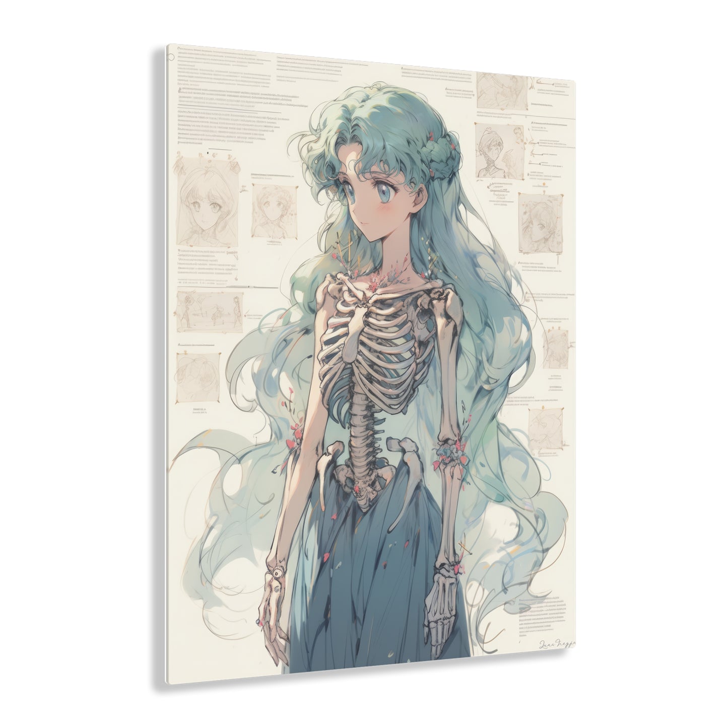 Sailor Moon - Sailor Neptune Skeleton - Acrylic Print