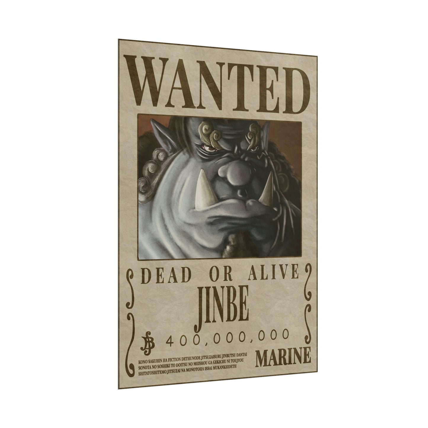 One Piece - Jinbe Wanted Poster