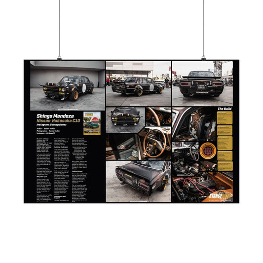 Stance Auto Magazine -  “El Bandolero” - 1970 Nissan Skyline C10 - Hakosuka - Poster