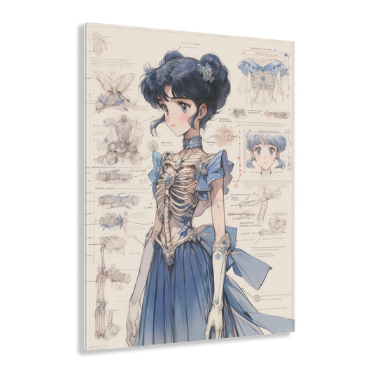 Sailor Moon - Sailor Mercury Skeleton - Acrylic Print